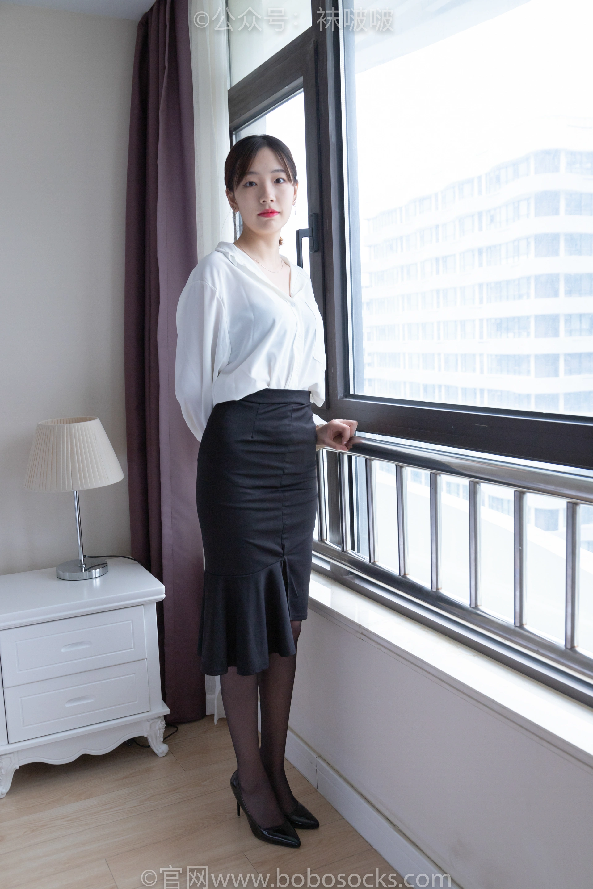 [BoBoSocks袜啵啵]NO.017 小甜豆-OL制服、高跟鞋、黑丝 1